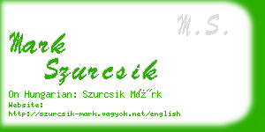 mark szurcsik business card